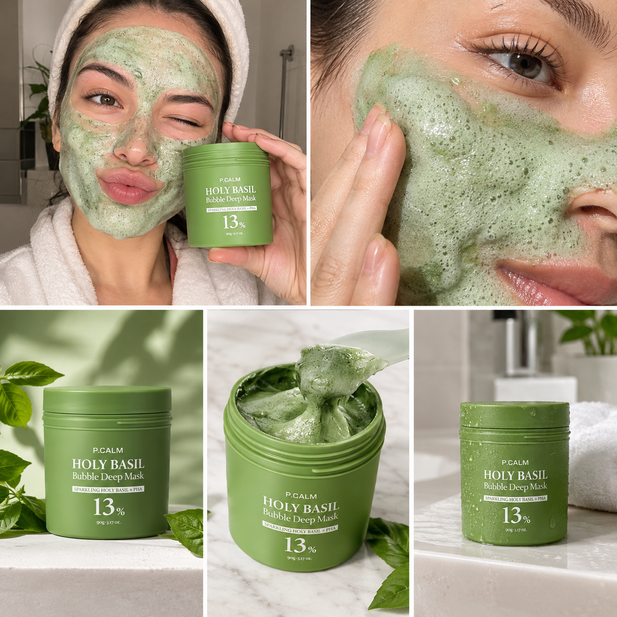 Sivella Holy Basil Bubble Deep Mask